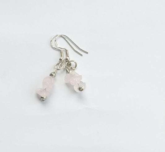 Aretes de Cuarzo Rosa